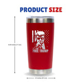 Free Trump Red 20 oz Tumbler, Republican Tumbler