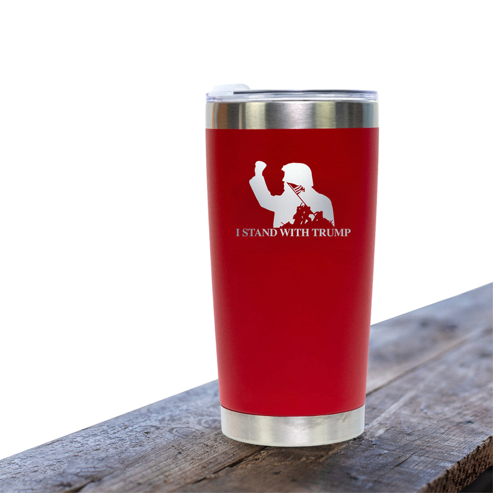 I Stand With Trump 2024 Red 20oz Tumbler