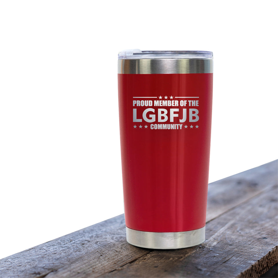 Proud Member LGBFJB Community 20oz Red Tumbler-Trump 2024