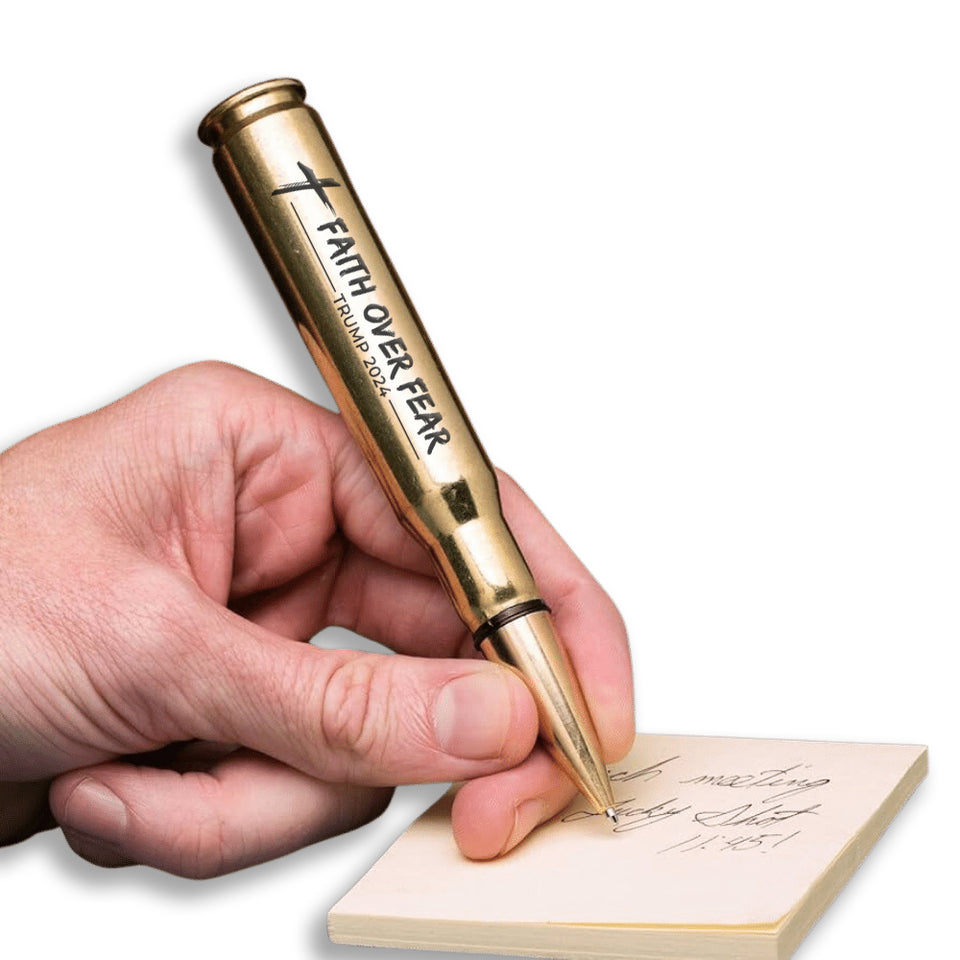 Faith Over Fear Trump 2024 Bullet Style Pen-Trump 2024 Pen