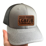 Proud Member LGBFJB Community, Trump 2024 Hat with Leather Patch