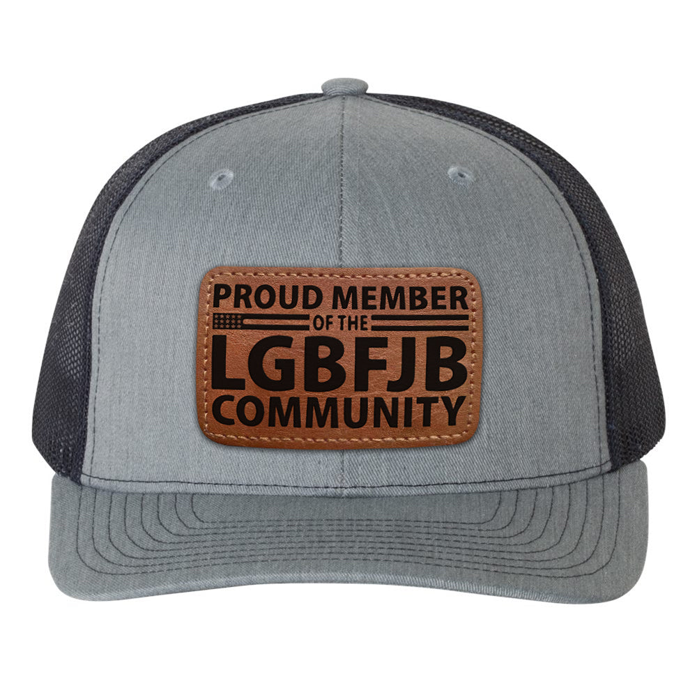 Proud Member LGBFJB Community, Trump 2024 Hat with Leather Patch