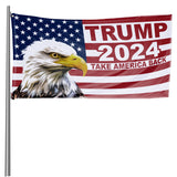 Trump 2024 Take America Back American Eagle Flag, Trump 2024 6x10 Extra Large Flag