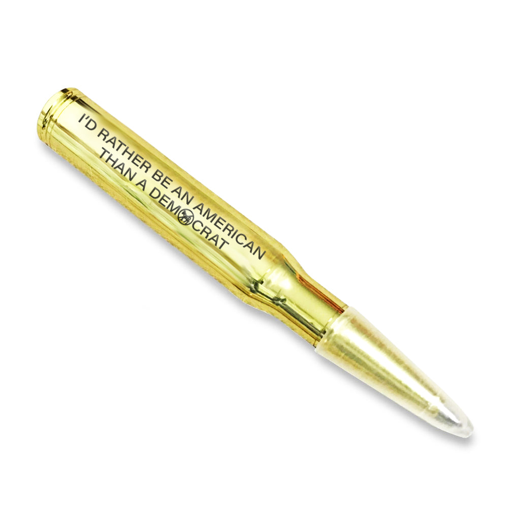 I'd Rather Be An American Than a Democrat Bullet Style Pen-Republican Pen