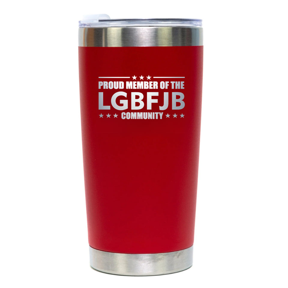 Proud Member LGBFJB Community 20oz Red Tumbler-Trump 2024