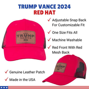 Trump Vance 2024 Silhouette Red Hat