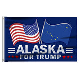 Alaska For Trump Flag and Hat Bundle - Includes 1 Alaska for Trump Hat and 3 unique Trump 2024 flags