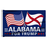 Alabama For Trump Flag and Hat Bundle - Includes 1 Alabama for Trump Hat and 3 unique Trump 2024 flags