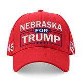 Nebraska For Trump Flag and Hat Bundle - Includes 1 Nebraska for Trump Hat and 3 unique Trump 2024 flags