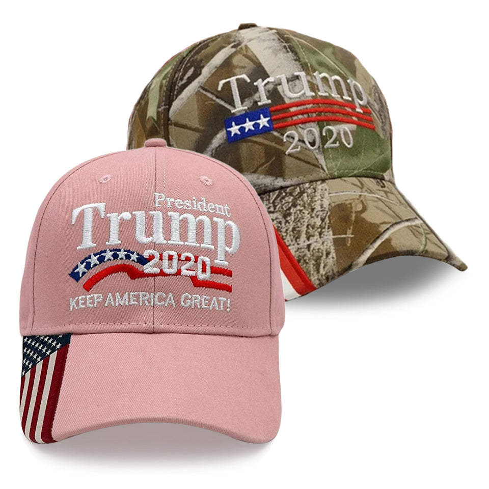 Trump 2020 Camo  & Pink Hat Bundle