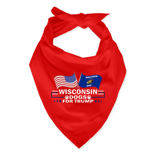 Wisconsin For Trump Dog Bandana Limited Edition