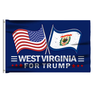 West Virginia For Trump 3 x 5 Flag - Limited Edition Dual Flags