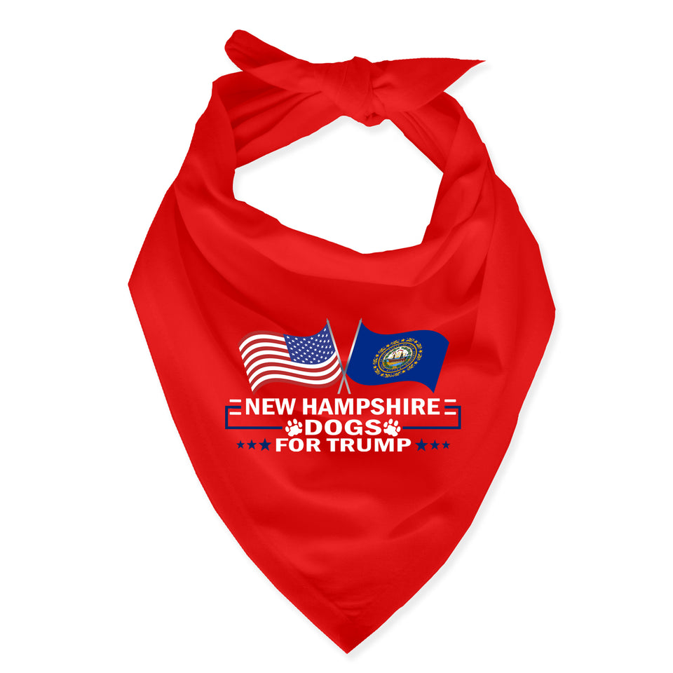 New Hampshire For Trump Dog Bandana Limited Edition