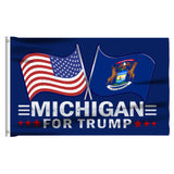 Michigan For Trump 3 x 5 Flag - Limited Edition Dual Flags