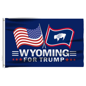 Wyoming For Trump 3 x 5 Flag - Limited Edition Dual Flags
