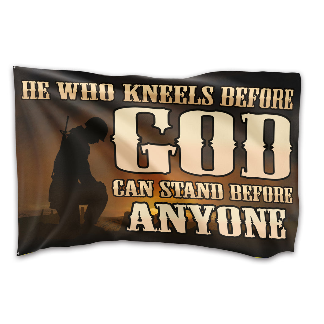 He Who Kneels Before God 3 x 5 Flag