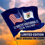 West Virginia For Trump 3 x 5 Flag - Limited Edition Dual Flags
