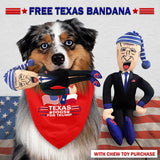 Sleepy Joe Biden Chew Toy Doll + Free Texas For Trump Dog Bandana
