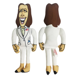 Kamala Harris Tough Plush Dog Chew Toy with Squeaker - Official Republican Dogs