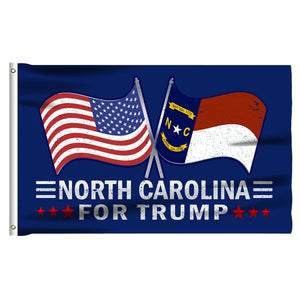 Trump 2024 Make Votes Count Again & North Carolina For Trump 3 x 5 Flag Bundle