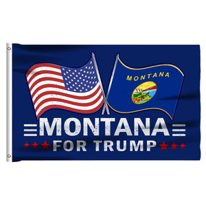 Trump 2024 Make Votes Count Again & Montana For Trump 3 x 5 Flag Bundle