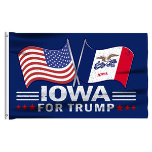 Trump 2024 Make Votes Count Again & Iowa For Trump 3 x 5 Flag Bundle
