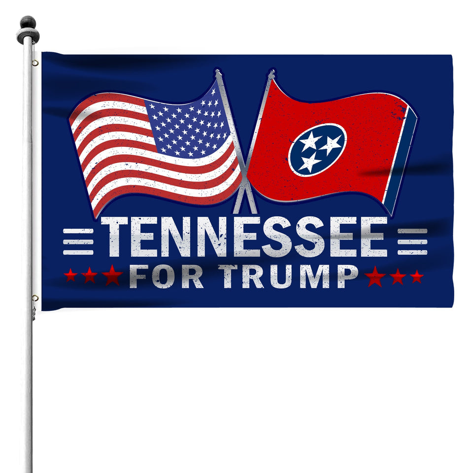 Tennessee For Trump Flag and Hat Bundle - Includes 1 Tennessee for Trump Hat and 3 unique Trump 2024 flags