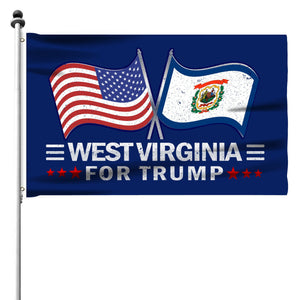 West Virginia For Trump Flag and Hat Bundle - Includes 1 West Virginia for Trump Hat and 3 unique Trump 2024 flags