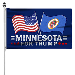 Minnesota For Trump Flag and Hat Bundle - Includes 1 Minnesota for Trump Hat and 3 unique Trump 2024 flags