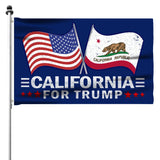 California For Trump Flag and Hat Bundle - Includes 1 California for Trump Hat and 3 unique Trump 2024 flags