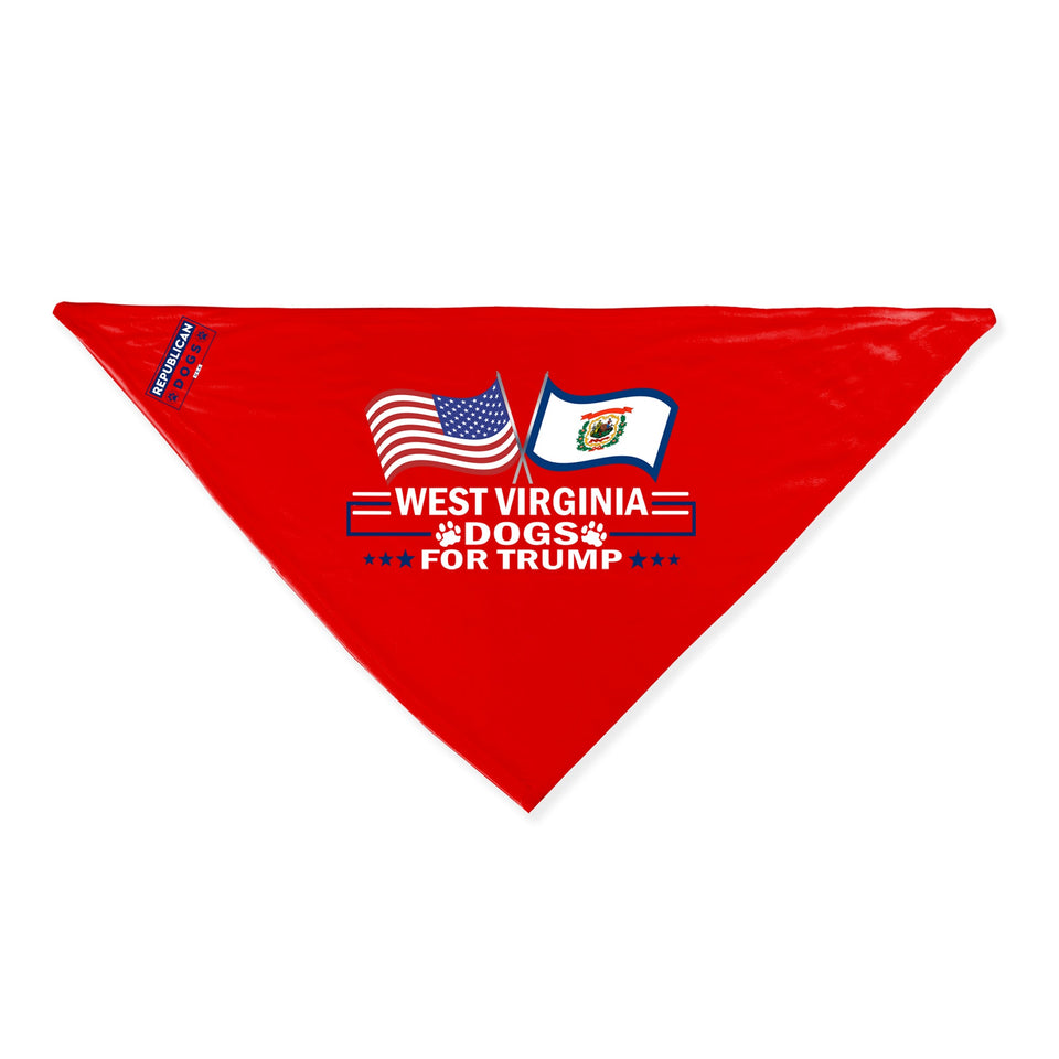 West Virginia For Trump Dog Bandana Limited Edition