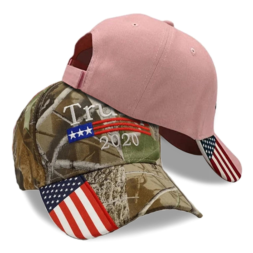 Trump 2020 Camo & Pink Hat Bundle Sale