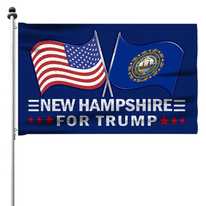 Trump 2024 Make Votes Count Again & New Hampshire For Trump 3 x 5 Flag Bundle