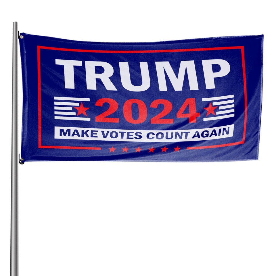 Trump 2024 Make Votes Count Again & New Jersey For Trump 3 x 5 Flag Bundle