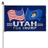 Utah For Trump Flag and Hat Bundle - Includes 1 Utah for Trump Hat and 3 unique Trump 2024 flags