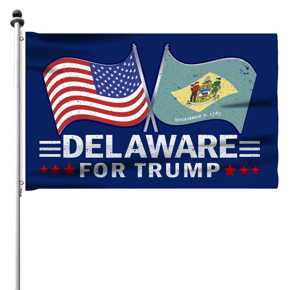 Delaware For Trump 3 x 5 Flag - Limited Edition Dual Flags