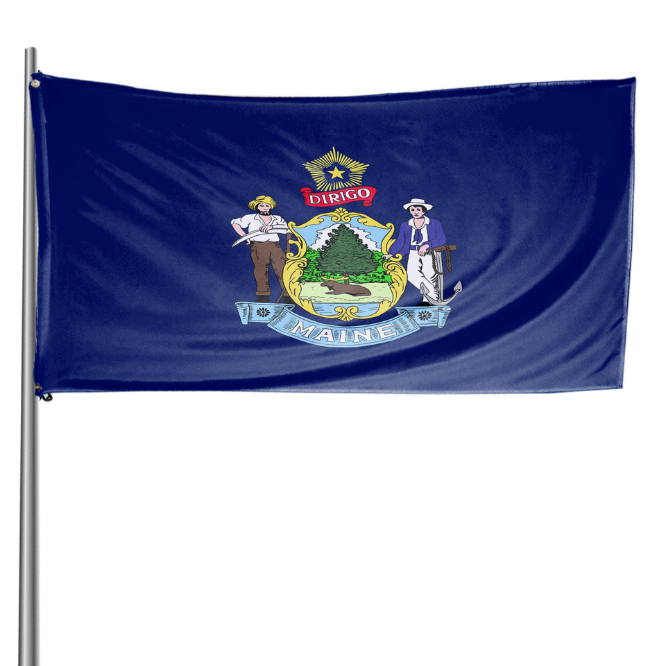 Maine State Flag 3 x 5 Feet