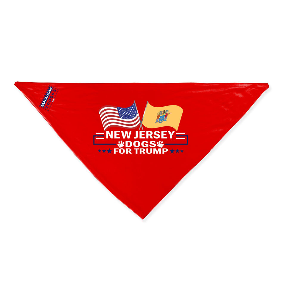New Jersey For Trump Dog Bandana Limited Edition