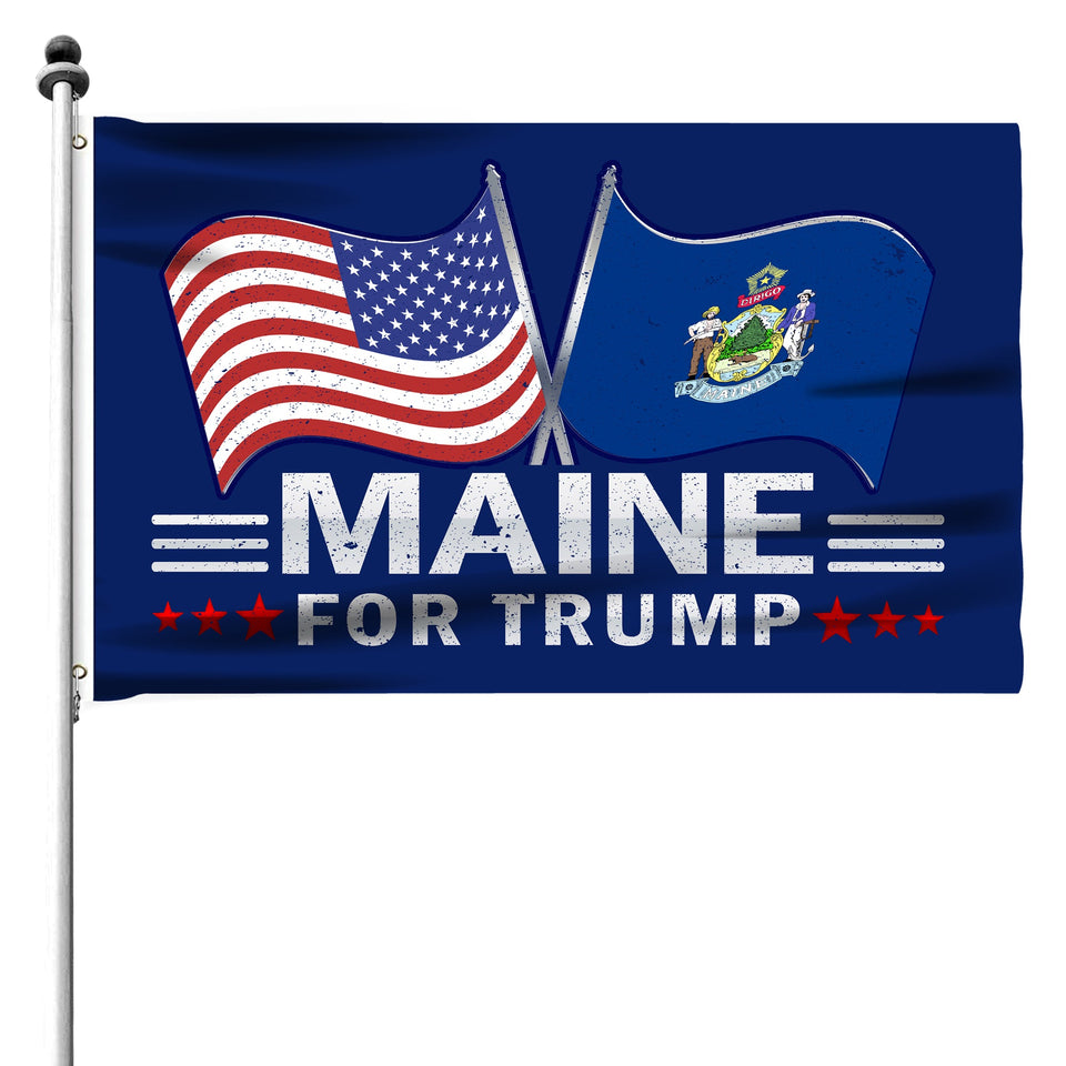 Maine For Trump 3 x 5 Flag - Limited Edition Dual Flags