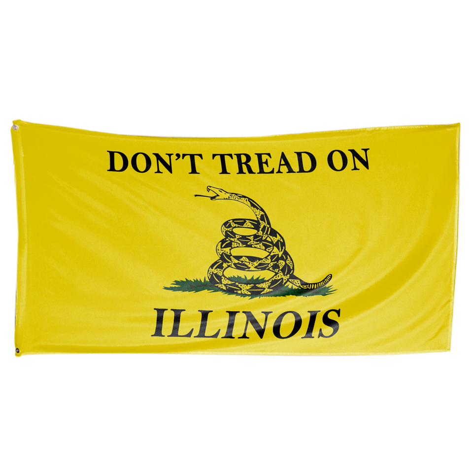 Don't Tread on Illinois 3 x 5 Gadsden Flag - Limited Edition