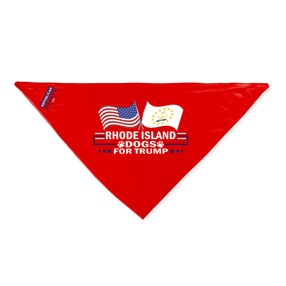 Rhode Island For Trump Dog Bandana Limited Edition