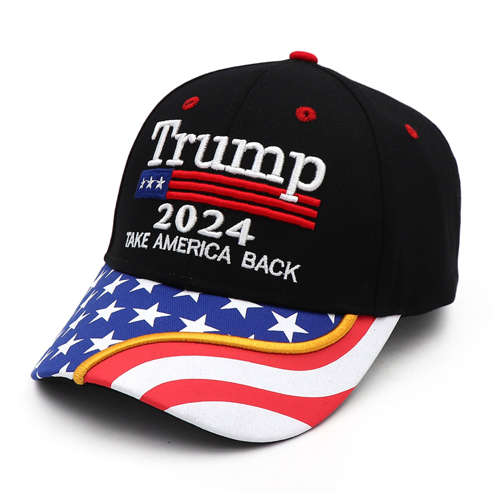 Trump 2024 Take America Back Black USA Hat