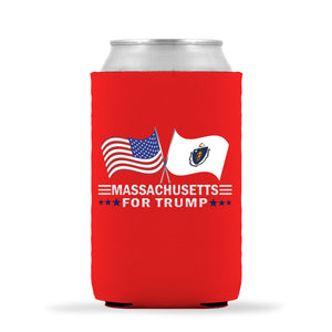 Massachusetts For Trump Limited Edition Can Cooler 4 Pack