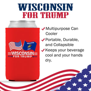 Wisconsin For Trump Limited Edition Can Cooler 4 Pack
