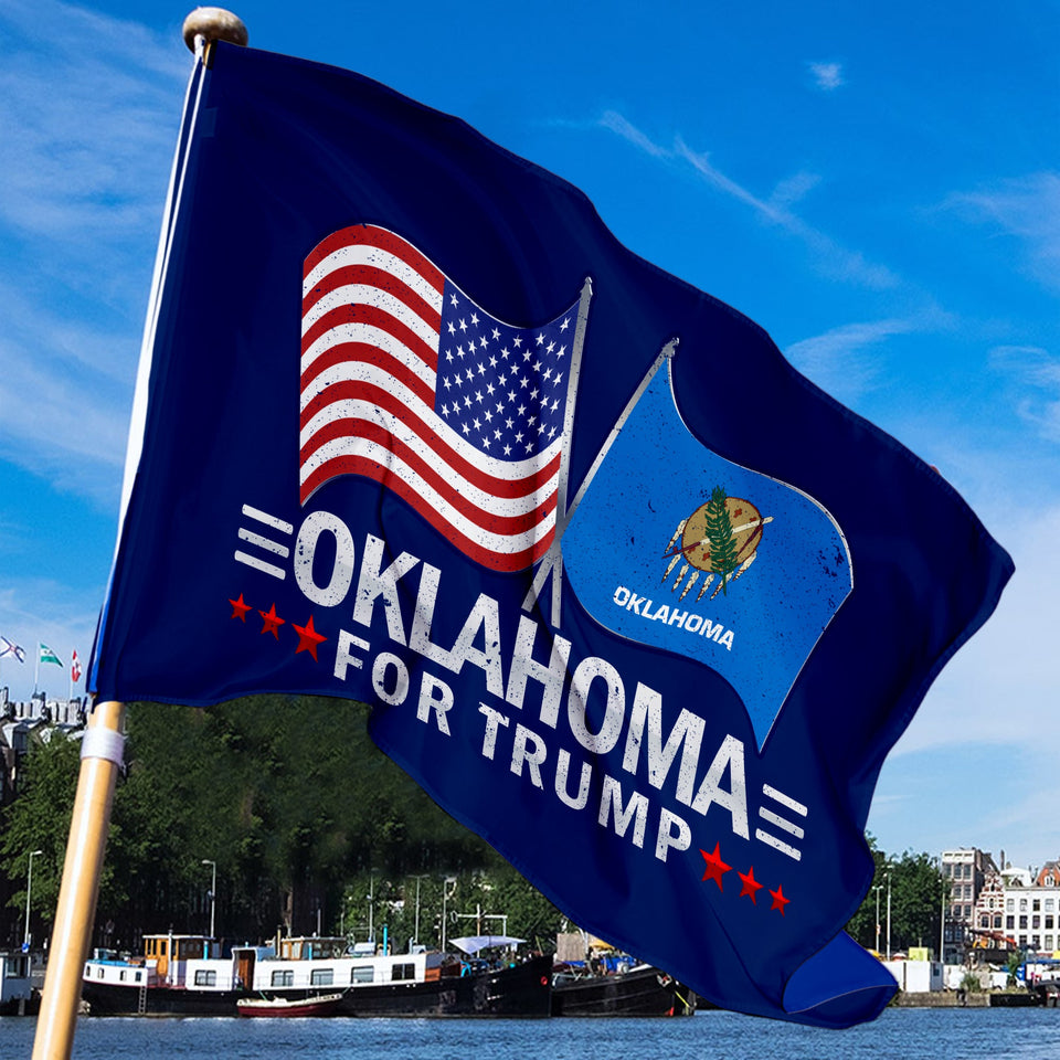 Oklahoma For Trump 3 x 5 Flag - Limited Edition Dual Flags