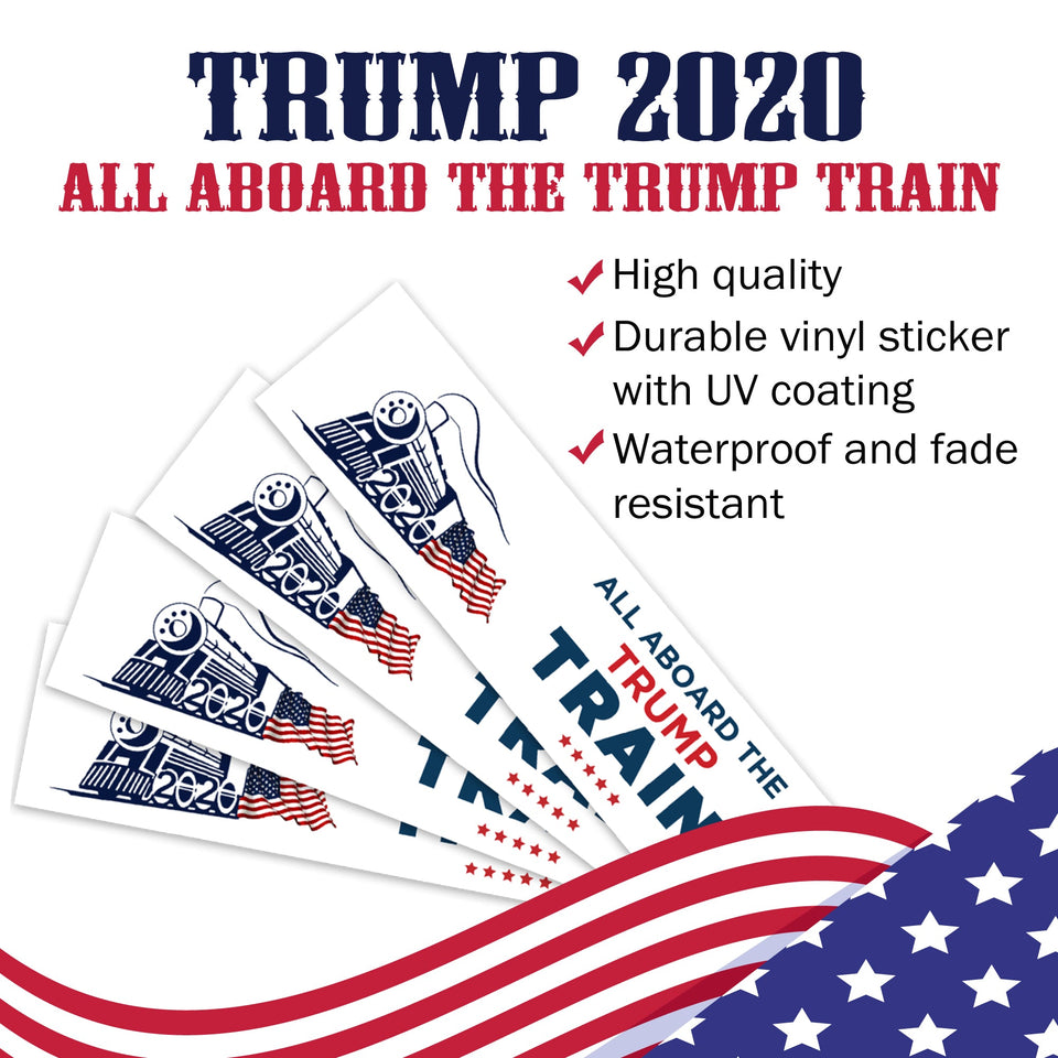 All Aboard The Trump Train Bumper Sticker