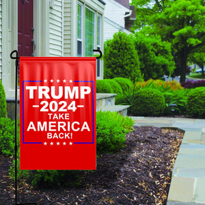 Red Trump 2024 Save America Again Yard Flag