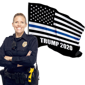 Thin Blue Line Trump 2020 American Flag - 3 x 5 Feet