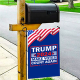 Trump 2024 Make Votes Count Again Limited Edition Yard Flag