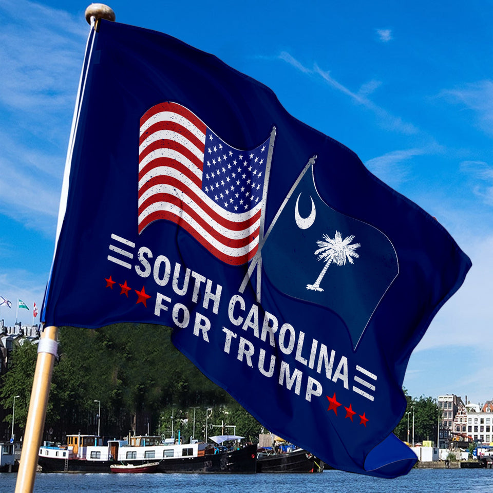 South Carolina For Trump 3 x 5 Flag - Limited Edition Dual Flags